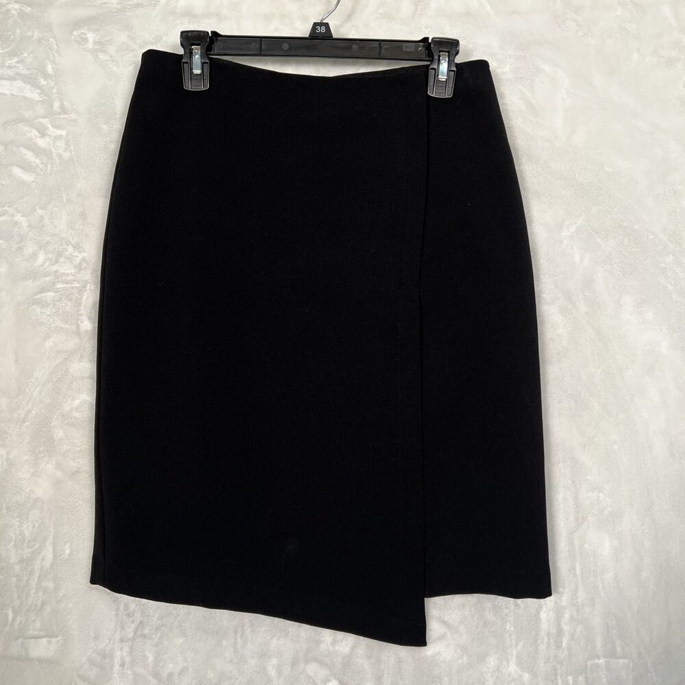 BCBG MAX AZRIA Black Kami Pencil Skirt Side Slit Size 8